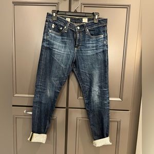 AG Beau Slouchy Skinny crop jeans, size 28R